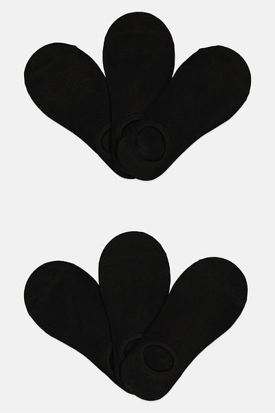 Dockers Men 6 Pairs Brand Logo Ankle Socks, Black