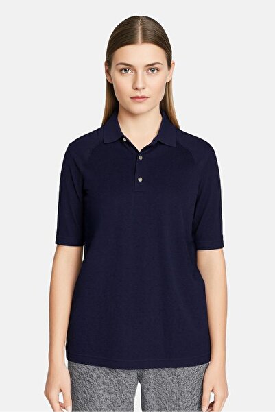 Greg Norman Women Sportswear Fit Short Sleeve Outdoor Polo Shirt, Navy Blue