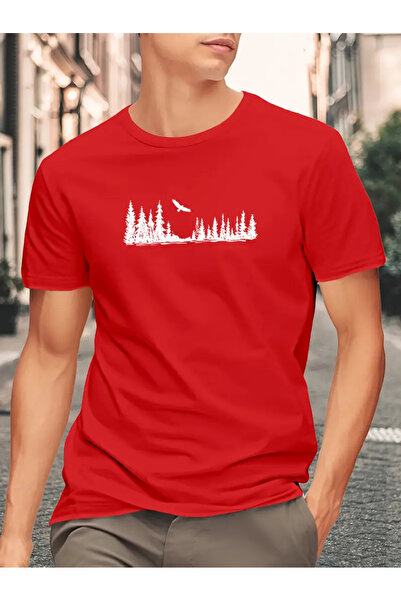 Trend Sizde Μπλουζάκι Unisex με σχέδιο με τύπωμα στο μπροστινό μέρος του δάσους