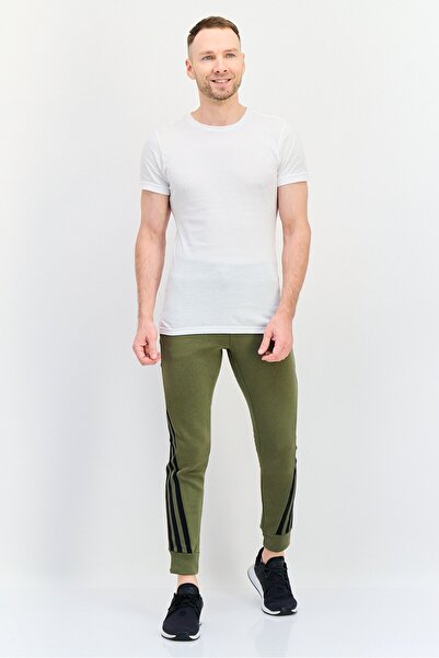 adidas Men Sportswear Fit Brand Logo Outdoor Sweatpants, Olive