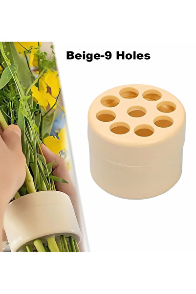 Choice حامل سيقان إيكيبانا حلزوني بيج بتسع فتحات للزهور، حامل سيقان حلزوني لل...