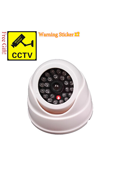 Choice Conch White Creative Black Plastic Dome CCTV Dummy Camera Flashing Led...