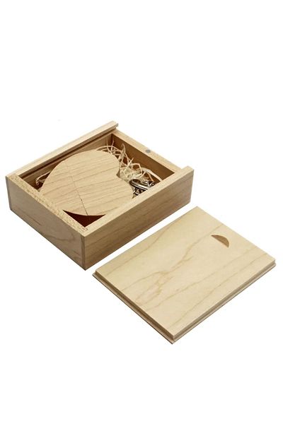 Choice 8GB Maple wood box Heart Wedding Photography Gifts USB Flash Drive Wooden Pen Drive Real Capacity Me
