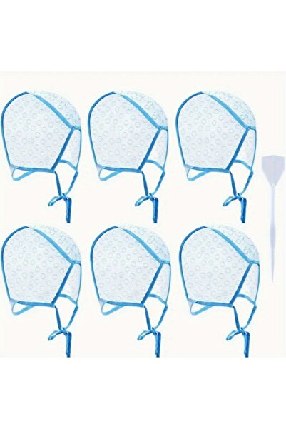 Choice1 مجموعة من 6 قطع من قبعات صبغ الشعر باللون الأزرق، قبعات صبغ الشعر للا...