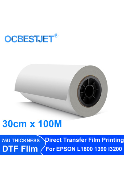 choice2 Single Side Matt 30cm*100m Roll DTF film PET Transfer Film 75 Micron For Direct Transfer Film Printi