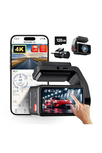 Red Tiger F4 Pro 4K+1080P Smart Car Dash Cam with StarFace 2 Processor
