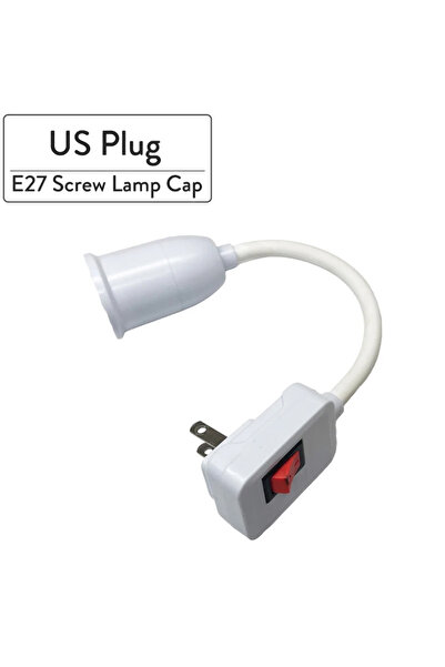 Choice1 Square US Plug E27 Lamp Base Flexible Bend Mobile Test Light Sket Lig...