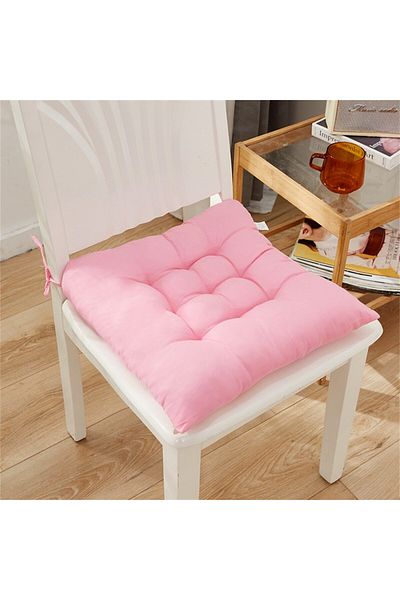 Choice5 pink Solid Chair Cushion Square Mat Cotton Upholstery Soft Padded Cushion Pad Office Home Or Car Gar