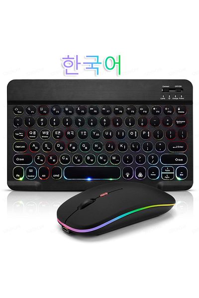 Choice Korean Black Bluetooth Wireless Magic for iPad 9 Generation Air Pro Mini Keyboard Mouse 11/10/9inch