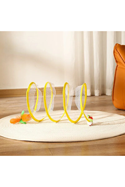 Choice فأر دكتور دي سي نفق قطط للقطط المنزلية قابل للطي، لعبة لولبية، نوابض م...