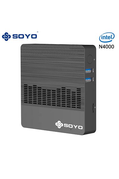 Choice 6GB 64GB SOYO M2 Mini PC: Powerful 6GB RAM, 64GB EMMC, Intel N4000, Windows 11 - Compact & Ideal for