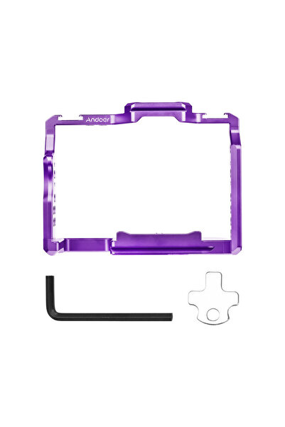 Choice قفص كاميرا أندوير أرجواني اللون، مصنوع من سبائك الألومنيوم، مزود بحامل...