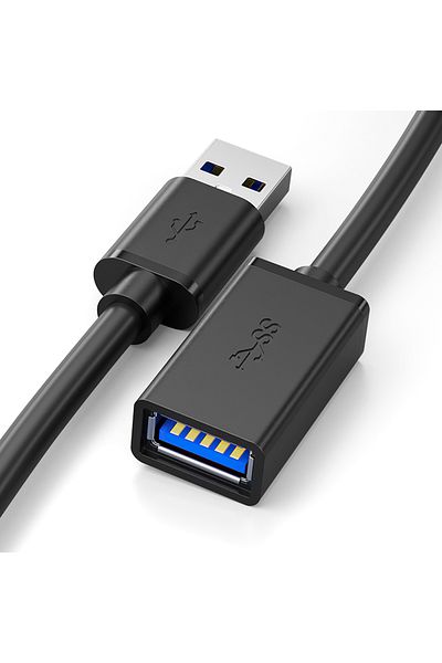 Choice كابل تمديد USB 3.0 أسود بطول 0.5 متر، ذكر إلى أنثى، كابل بيانات لأجهزة الكمبيوتر المحمول والتلفزيون الذكي وPS4 وXbox وSSD
