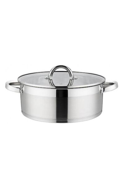 OEM Set 2 x Oală din oțel inoxidabil cu capac de sticlă, compatibilă cu plita...