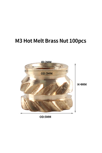 Choice1 100 قطعة فقط من صامولة M3، صامولة إدخال حراري، رأس مكواة لحام TS100، ...