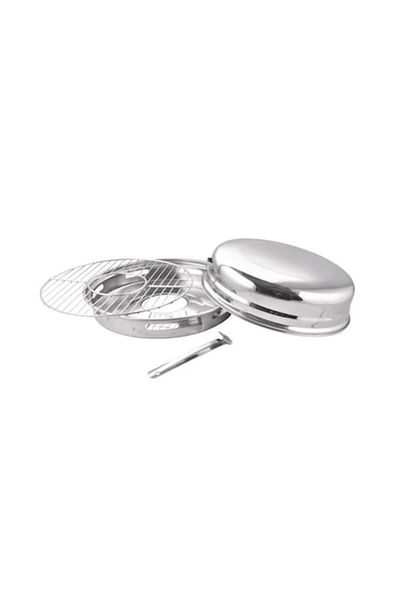 OEM Set 2 x Gratar din Inox cu Capac si Maner pentru Aragaz, 32.5 x 13.5 cm, Grunberg