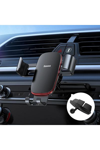 Baseus CD Slot BLACK Car Phone Holder Mobile Metal Gravity Phone Holder for Car Air Vent / CD Slot M