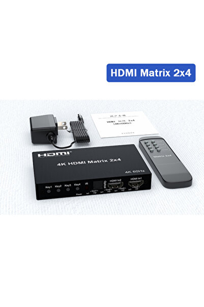Choice1 مع قابس الاتحاد الأوروبي، مصفوفة 2 × 4، مفتاح مصفوفة HDMI حقيقي 4K، م...