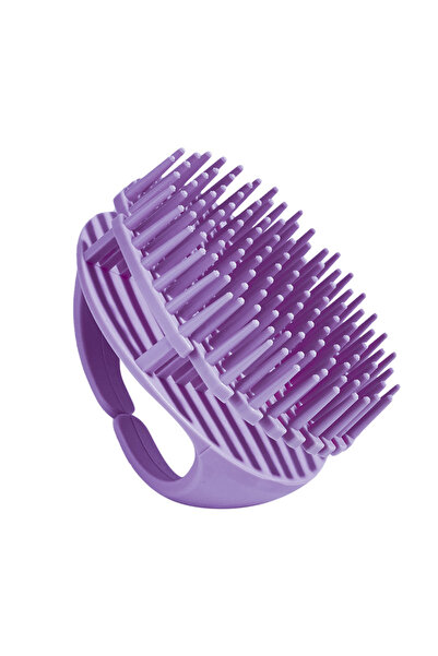 Choice فرشاة تدليك فروة الرأس والجسم وشامبو السيليكون الأرجواني وفرشاة غسل ال...