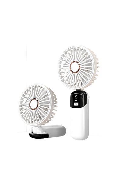 DOLANO Portable Fan, DOLANO, mini, foldable, digital display, white