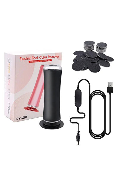 Choice1 جهاز باديكير كهربائي أسود يعمل بمنفذ USB لإزالة الجلد الميت وطحن القدمين وتلميعها وتقشيرها