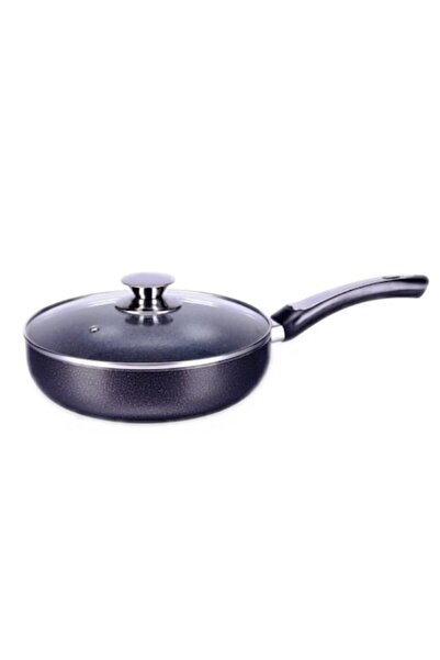 OEM Teflon Frying Pan 22 cm with Glass Lid, Black