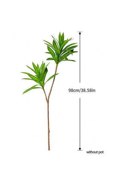 Choice نباتات استوائية صناعية كبيرة 98 سم 66-98 سم أوراق خضراء مزيفة أوراق خش...