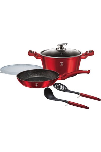 Berlinger Haus Set de gatit BerlingerHaus Burgundy Metallic, 6 piese, inductie