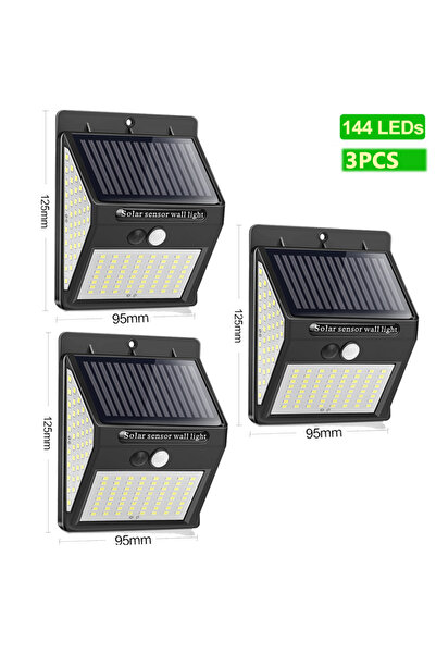 Choice 144led 3 قطع جديد متعدد الوظائف مصباح الطاقة الشمسية الديكور الخارجي ض...
