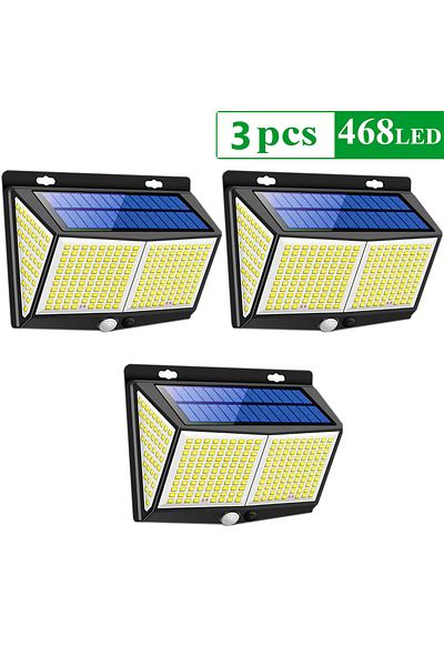 Choice 3pcs 468led 4pcs 468 LED Solar Led Lamp Outdoor Solar Light with Motion Sensor Wall Lights Waterproo