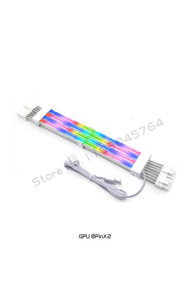 Choice كابل تمديد وحدة تزويد الطاقة GPU 8PinX2 RGB Strimer Plus Not Lian Li ATX 24Pin PCI-E 8Pin Soft Silicone Benda