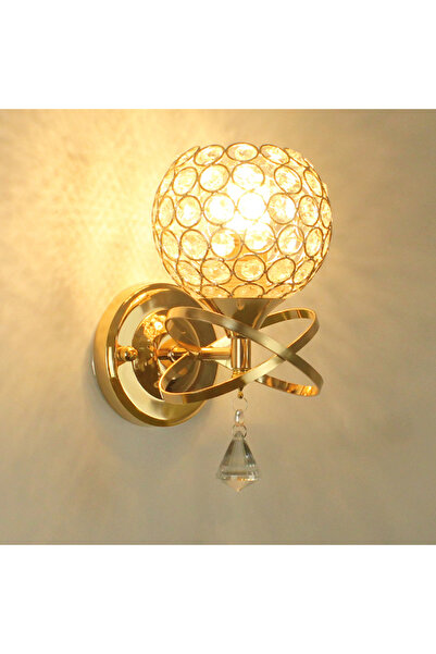 Choice مصباح حائط كريستالي فاخر بدون لمبة طراز B، إضاءة بجانب السرير E27، للم...