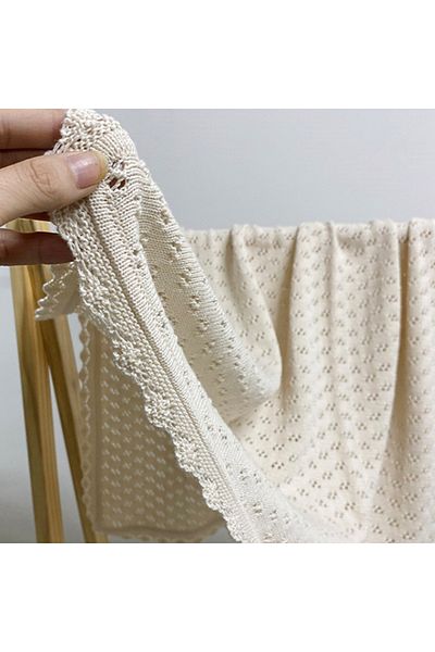 Choice 92cmX86cm Beige Newborn Baby Blanket Knitted Bedding Comforter Cotton Swadlle for New Born Babies Ac