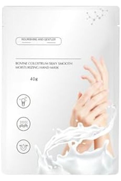 ZHENXIU قناع مرطب لليدين مع لبأ البقر، قفازات مرطبة ناعمة للأيدي الجافة والمت...