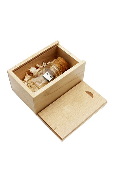Choice 64GB USB With box JASTER Glass Drift Bottle With Cork USB Flash Drive Transparent Pendrive 8GB 16GB