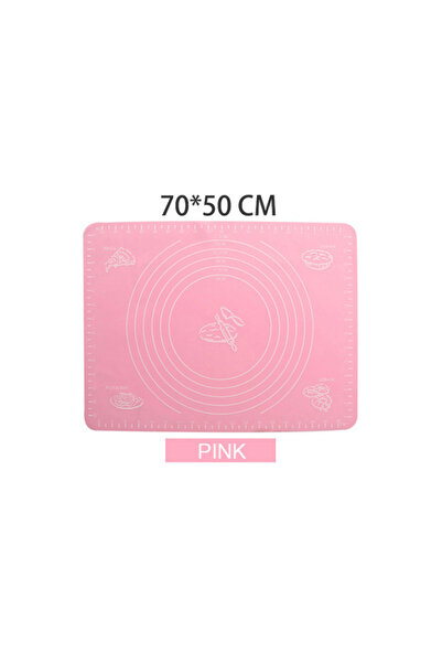 Choice حصيرة خبز سيليكون وردية مقاس 70×50 سم 70/50/40 سم، وسادة عجن كبيرة لعج...