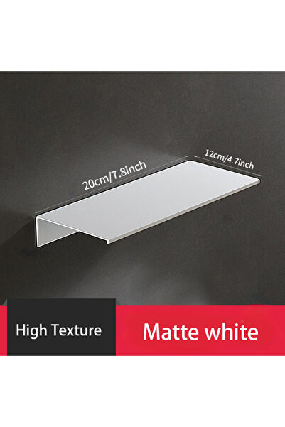 Choice9 Matte-20cm-5kg Load No Drilling Storage Rack Wall Shower Wall Shelf Kitchen White Finish for Modern