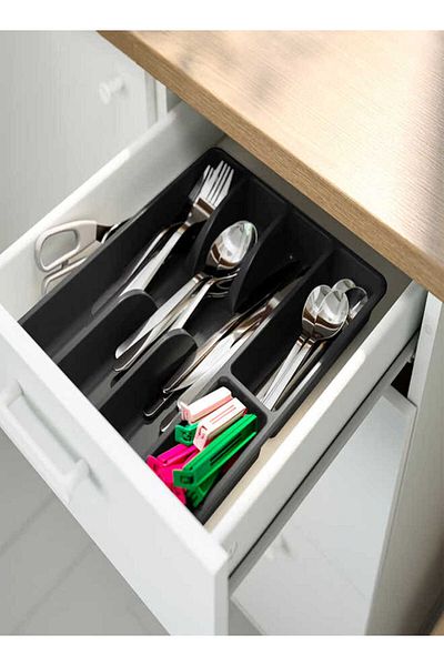 IKEA Cutlery tray, gray, 31x26 cm
