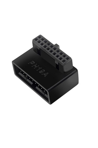 Choice موصل محول رأس اللوحة الأم للكمبيوتر من النوع A USB 3.0 19 سنًا / 20 سنًا بزاوية 90 درجة لتحويل سطح المكتب
