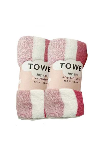 Choice 2pc 【Hot sales】2pc High-density Coral Velvet Striped Towel Wholesale Home Color Strip Bath Towel Abs