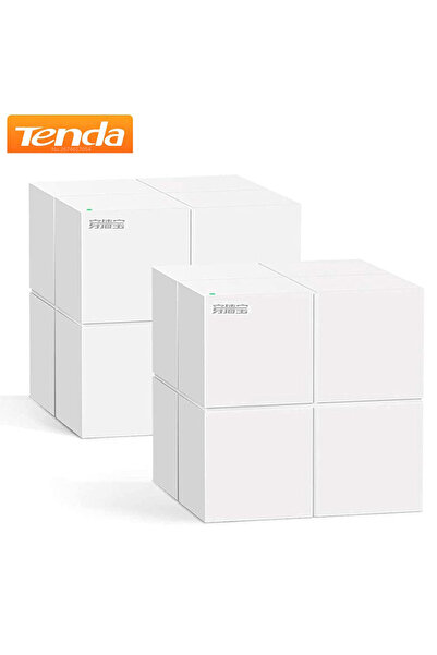 Choice1 نظام Tenda Mesh WiFi MW6، بمقبس أوروبي، قطعتان، تغطية تصل إلى 4000 قدم مربع، منفذا جيجابت، متوافقان مع أليكسا