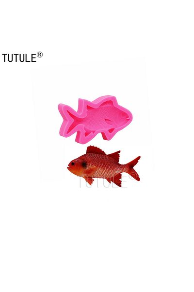 Choice Pink Silicone Fish Mold - Food Safe Chocolate Candy Fondant Ice Mold Flexible Soap Candle Wax Resin