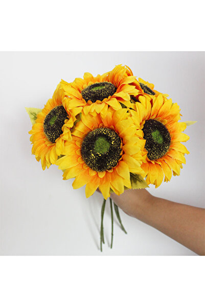 Choice 5 قطع 5/10 قطع باقة زهور عباد الشمس الاصطناعية للديكور المنزلي الخارجي...