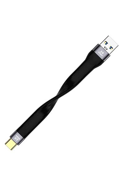 BSN قرص صلب أسود مزدوج الرأس من النوع C وPD للشحن السريع USB3.1 عالي السرعة 10 جرام قصير 100 واط Lightning 3 Ultra