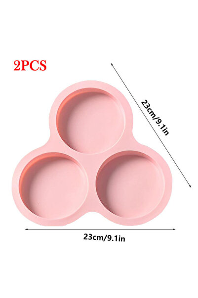 Choice قالب بيض دائري الشكل من قطعتين وردي اللون، قالب بيض غير لاصق من السيلي...