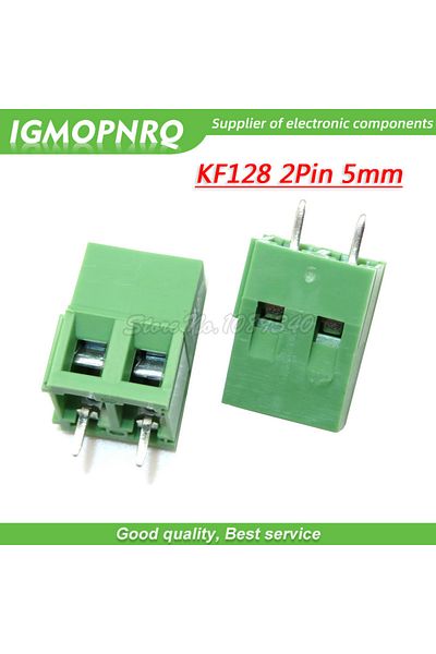 Choice 20PCS KF128-2P 5.08mm KF128 2 Pin Green Connect PCB Terminal Screw Terminal Connector Splice conn...