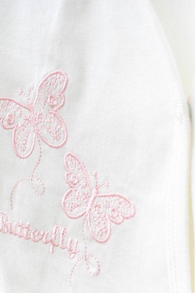 yukobaby bebeğiniz için en doğalı Baby Butterfly Embroidered Cotton 5-Piece Newborn Hospital Release Set Yk0832