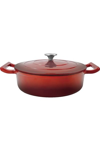 OEM Low casserole with lid, enameled cast iron, 3.30 l, 26 cm, Grunberg GR8627