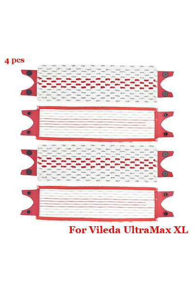 Choice 4 pcs For Vileda UltraMax XL Microfiber Floor Mop Pads Reusable Flat Spin Mop Cloth Replacement Quic