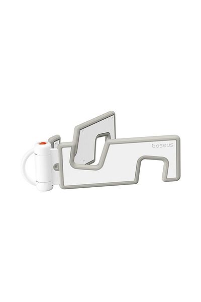 Baseus حامل هاتف أبيض قابل للطي، يدعم الهاتف المكتبي، حامل مكتب صغير، مناسب لأجهزة iPhone 14 13 وSamsung Adj